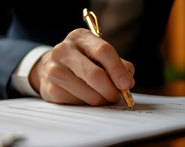 persona che firma un atto di donazione immobiliare con penna elegante all'Isola d'Elba, concetto di trasferimento di proprietà e donazioni casa